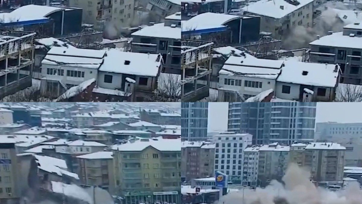 Malatya’da 2. depremde binaların çökme anı – En Son Haber